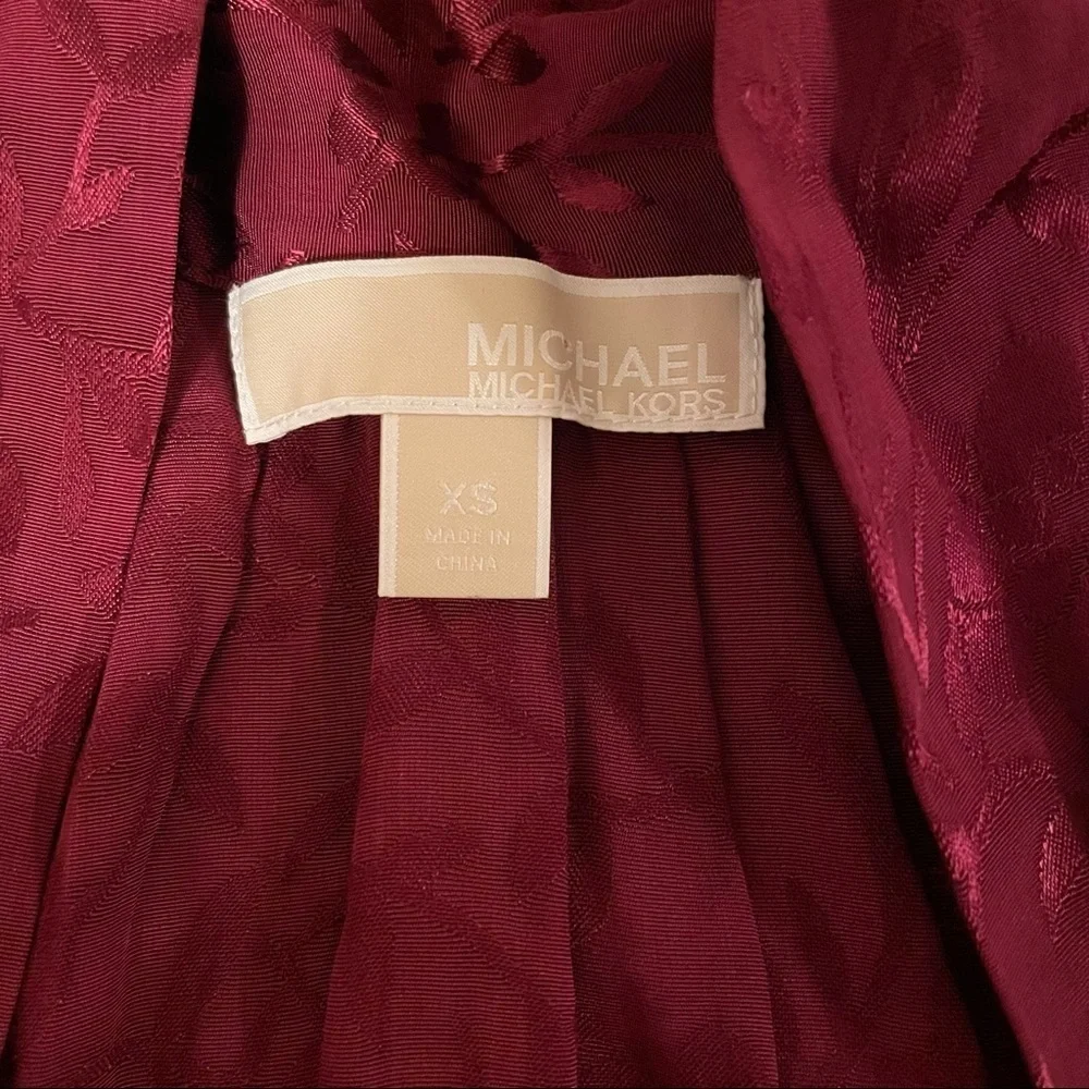 Michael Kors Jaquard Balloon Sleeve Midi Dress Size XS - Picture 5 of 6